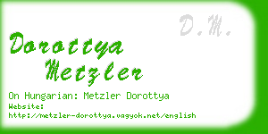 dorottya metzler business card